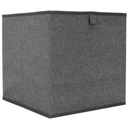 Home Deco Factory Essentiel Cesta de Ordenación Plegable 30x30 cm Poliéster Gris Negro
