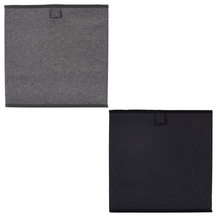 Home Deco Factory Essentiel Cesta de Ordenación Plegable 30x30 cm Poliéster Gris Negro Home Deco Factory Essentiel Cesta de Ordenación Plegable 30x30 cm Poliéster Gris Negro