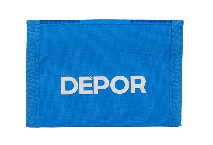 Cartera R. C. Deportivo de La Coruña Azul 12.5 x 9.5 x 1 cm