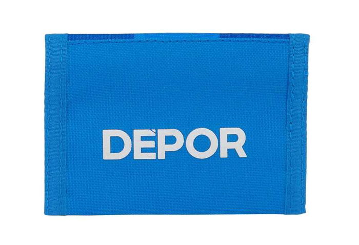 Cartera R. C. Deportivo de La Coruña Azul 12.5 x 9.5 x 1 cm
