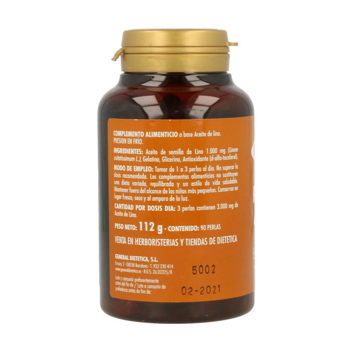 Integralia Semillas de Lino 90 perlas de 1000mg Integralia Semillas de Lino 90 perlas de 1000mg
