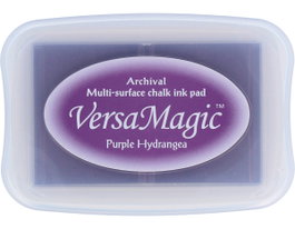 Tsukineko Almohadilla de tinta VERSAMAGIC hortensia morada efecto tiza 95x65mm