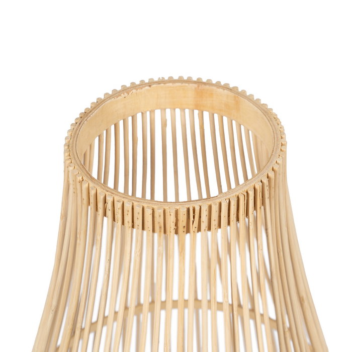 Farol Portavelas Natural Bambú 35 X 35 X 66 cm