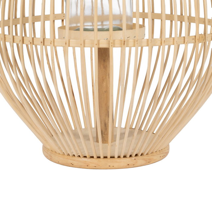 Farol Portavelas Natural Bambú 35 X 35 X 66 cm
