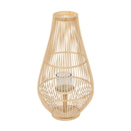 Farol Natural Bambú Cristal 35 x 35 x 66 cm
