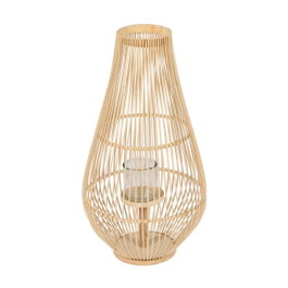 Ixia Farol Portavelas Natural Bambú 35 x 35 x 66 cm