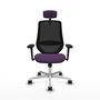 PIQUERAS Y CRESPO Silla de oficina Mardos con Mecanismo Sincro, Morado y Negro
