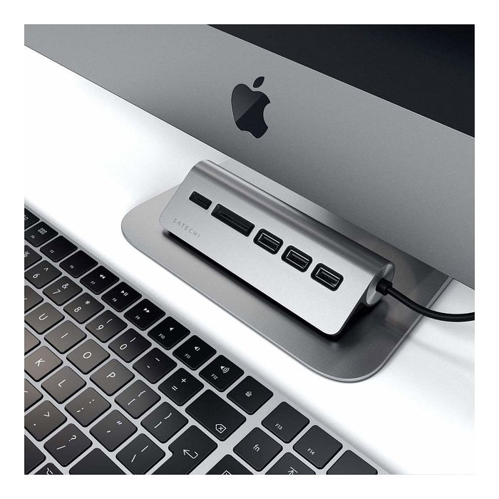 Satechi Type-C Aluminum USB Hub & Card Reader, Space Grau, ST-TCHCRM Satechi Type-C Aluminum USB Hub & Card Reader, Space Grau, ST-TCHCRM