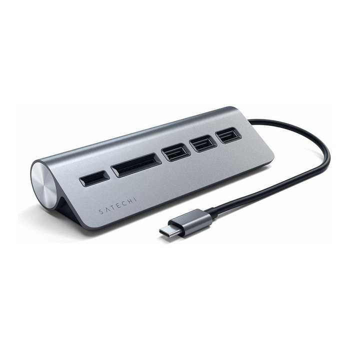 Satechi Type-C Aluminum USB Hub & Card Reader, Space Grau, ST-TCHCRM Satechi Type-C Aluminum USB Hub & Card Reader, Space Grau, ST-TCHCRM