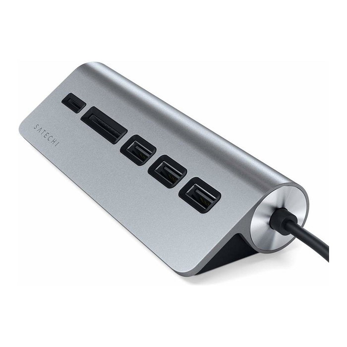 Satechi Type-C Aluminum USB Hub & Card Reader, Space Grau, ST-TCHCRM Satechi Type-C Aluminum USB Hub & Card Reader, Space Grau, ST-TCHCRM