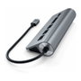 Satechi Type-C Aluminum USB Hub & Card Reader, Space Grau, ST-TCHCRM