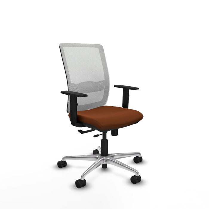 PIQUERAS Y CRESPO Silla de oficina Haches con mecanismo Sincro/Traslack, Marrón y Blanco PIQUERAS Y CRESPO Silla de oficina Haches con mecanismo Sincro/Traslack, Marrón y Blanco