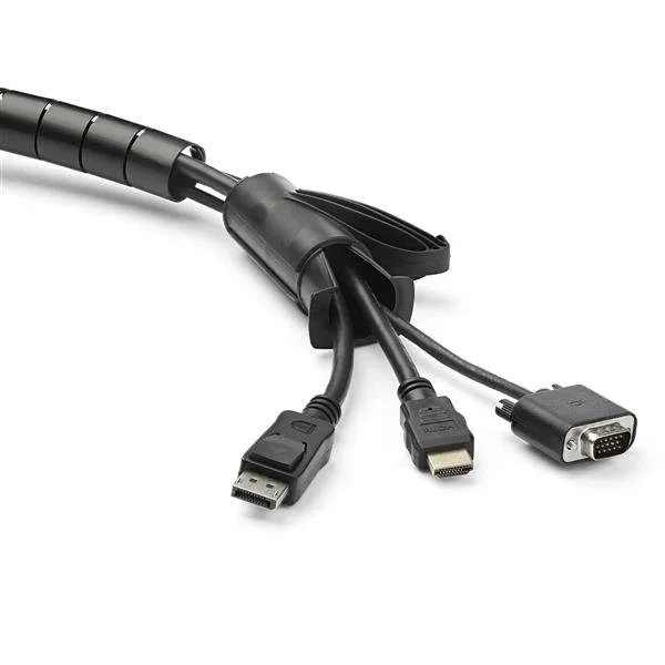 StarTech.com Manga en Espiral para Gestión de Cables 1,5 m, 45 mm, Negro