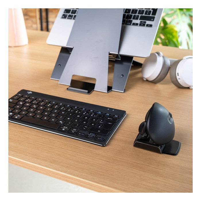 R-Go Twister Ratón Ergonómico Vertical Ambidiestro Inalámbrico Bluetooth y USB Óptico 2400 DPI Negro