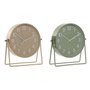 DKD Home Decor Set de 2 Relojes de Sobremesa Metálicos Verde Menta y Beige