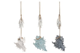 DKD Home Decor Decoración Colgante de Resina y Cuerda, Surtido de 3 Piezas