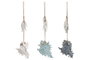 DKD Home Decor Decoración Colgante de Resina y Cuerda, Surtido de 3 Piezas