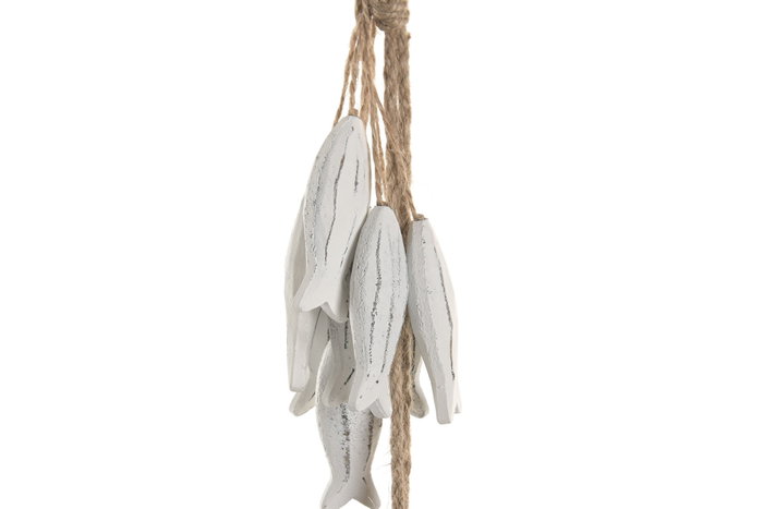 DKD Home Decor Decoración Colgante de Resina y Cuerda, Surtido de 3 Piezas