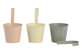 DKD Home Decor Macetero Metal Surtido 3 Unidades