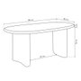 Ixia Mesa de Comedor Teja DM-Microcemento 180 x 90 x 76 cm
