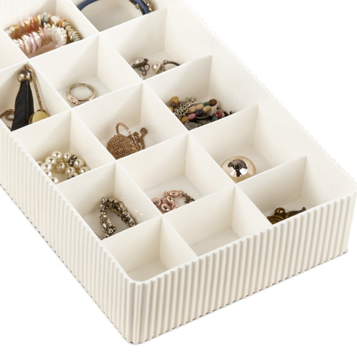 Aberto Design ORG-2022 Joyero de Polipropileno Crudo 30 x 18 x 6.5 cm Elegante y Funcional para Mujer Aberto Design ORG-2022 Joyero de Polipropileno Crudo 30 x 18 x 6.5 cm Elegante y Funcional para Mujer