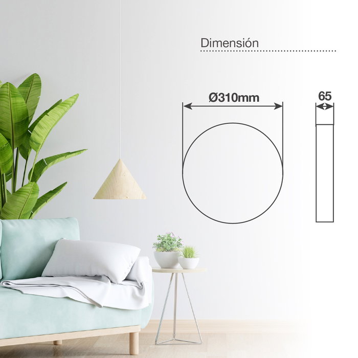 GSC Evolution Plafón de techo LED Birai 18W 3000K