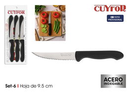 Inde Set 6 Cuchillos Microdentados 9.5 cm (24 Unidades)