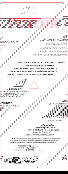 Inde Set 6 Cuchillos Microdentados 9.5 cm (24 Unidades)