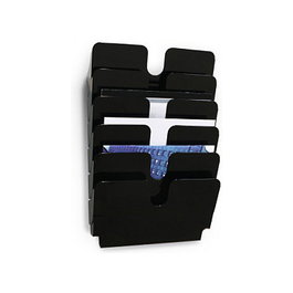 Durable Flexiplus Wandprospekthalter 6 compartimentos A4 horizontal negro