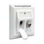 DeLOCK Keystone Anschlussdose 2 Port 86202