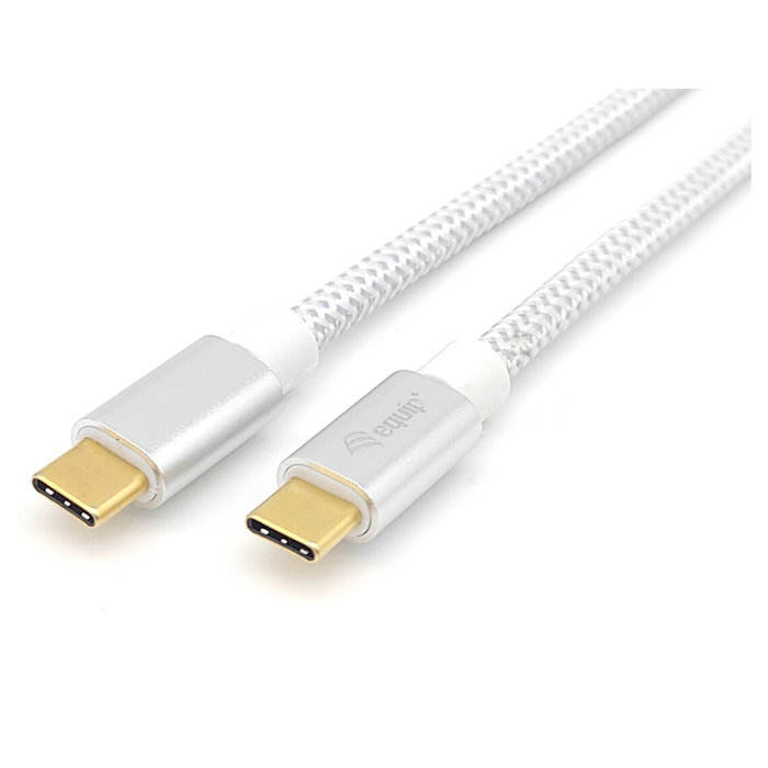 Equip Cable USB 3.2 Tipo C a Tipo C (C-C) Macho/Macho, 1.0 Metros, Blanco