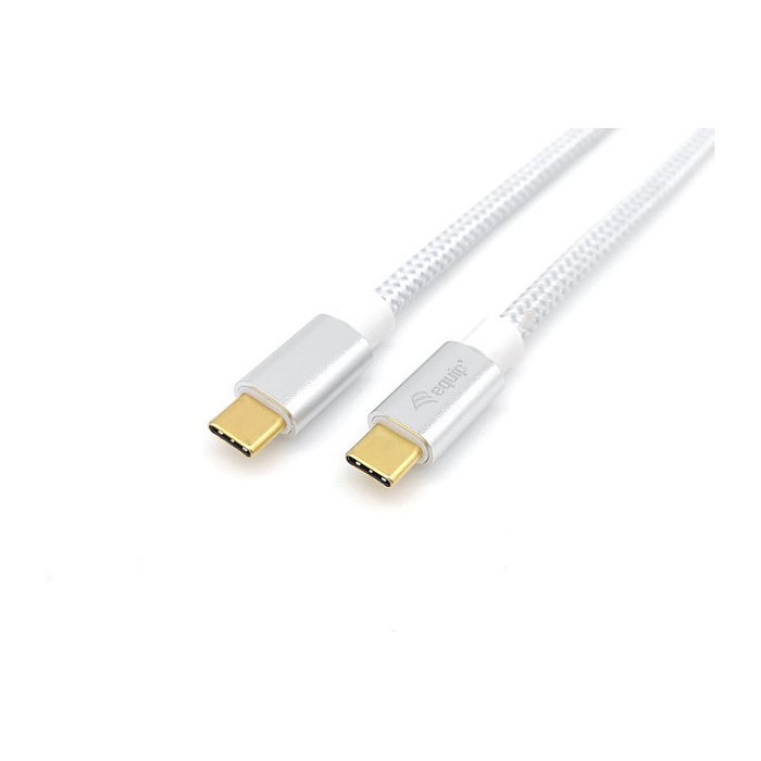 Equip Cable USB 3.2 Tipo C a Tipo C (C-C) Macho/Macho, 1.0 Metros, Blanco