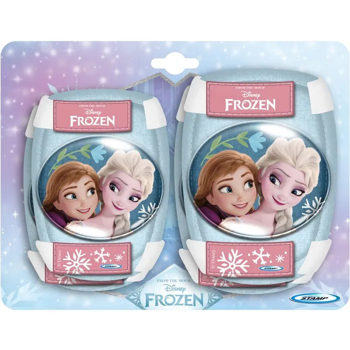 Disney DIS3496272460944 Coderas y Rodilleras Frozen Elsa y Anna, Talla Única, Correas Elásticas y Cierre de Velcro, Azul