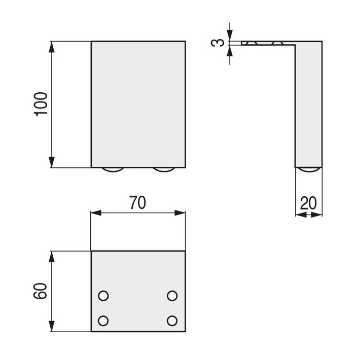Q&Q Pata Liana Metal Cromo H100mm para Muebles y Sofás
