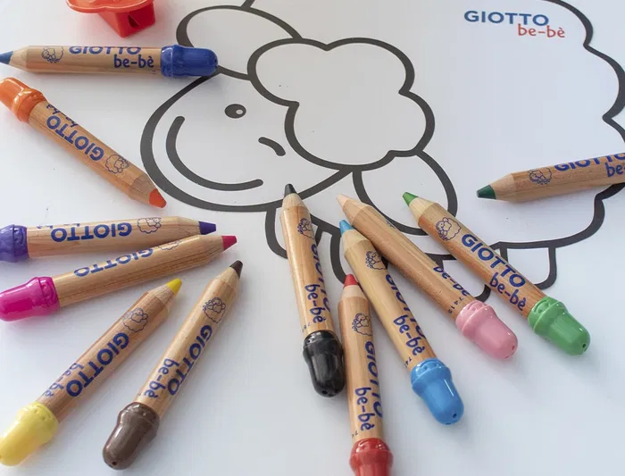 Giotto Lápices de Colores Super Bebé Caja de 12 Lápices Colores Surtidos con Sacapuntas Giotto Lápices de Colores Super Bebé Caja de 12 Lápices Colores Surtidos con Sacapuntas
