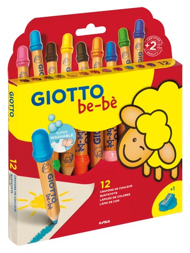 Giotto Lápices de Colores Super Be-bè Surtidos con Sacapuntas