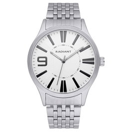 Radiant RA565201 con esfera blanca y correa de acero gris