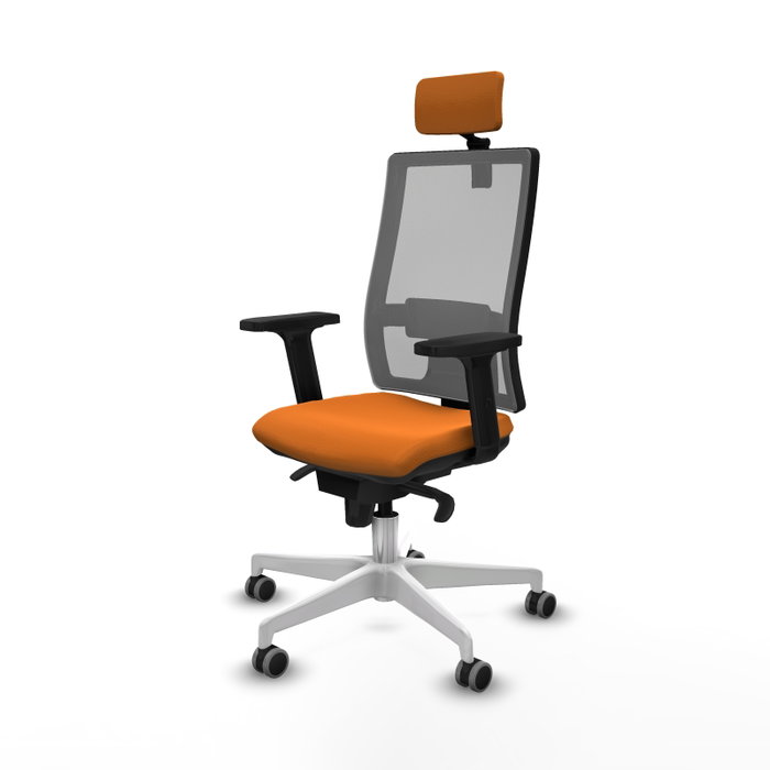 PIQUERAS Y CRESPO Silla de oficina Horna Naranja y Gris