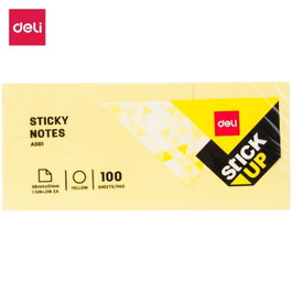 Deli Pack de 3 Notas Adhesivas Stick Up Amarillas 38x51mm de 100 Hojas cada una