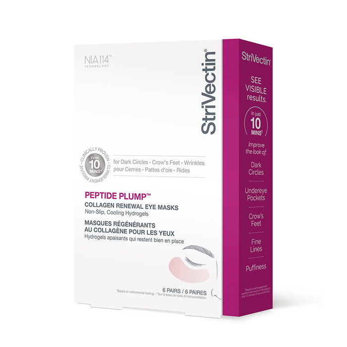 Strivectin PEPTIDE PLUMP Collagen Eye Masks 6 u - Parches para Ojos con Colágeno y Péptidos para Ojeras, Bolsas y Arrugas