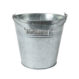 KSD Cubo de Zinc para Exterior ø18 x 17 cm