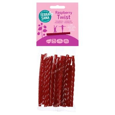 TERRASANA Twits Regaliz Frambuesa 75 g Bio Vegan