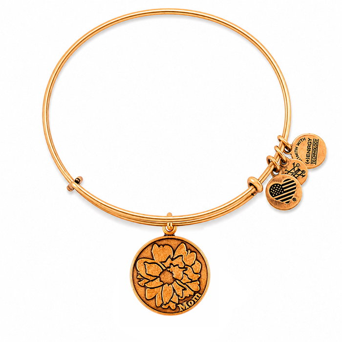 Alex And Ani Pulsera Mom en Dorado con Cierre Ajustable Alex And Ani Pulsera Mom en Dorado con Cierre Ajustable