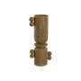 DKD Home Decor Candelabro de Resina KIYO Símil Madera Marrón
