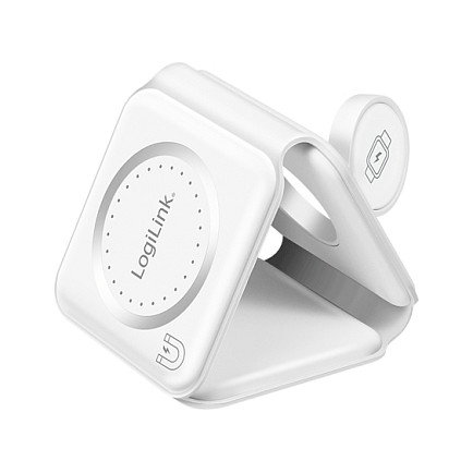 LogiLink Cargador inalámbrico magnético 3 en 1 para dispositivos Apple