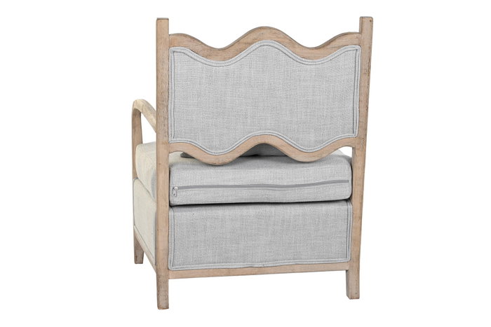 DKD Home Decor Sillón Tradicional Gris Claro 73 x 88 x 70 cm