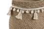 DKD Home Decor Set de 2 Maceteros de Cemento con Pompones Marrón Claro