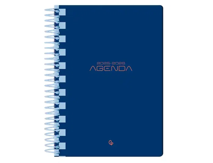 Liderpapel 25-2 6 Agenda Escolar 2025-2026 Semana Vista A5 Bilingüe Papel FSC 70gr Classic Azul Oscuro Espiral Liderpapel 25-2 6 Agenda Escolar 2025-2026 Semana Vista A5 Bilingüe Papel FSC 70gr Classic Azul Oscuro Espiral
