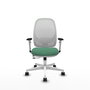 PIQUERAS Y CRESPO Silla de oficina Cilanco con mecanismo Sincro/Traslack Verde esmeralda y Blanco