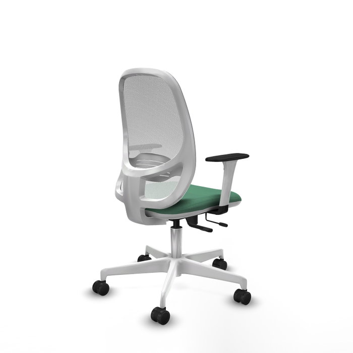 PIQUERAS Y CRESPO Silla de oficina Cilanco con mecanismo Sincro/Traslack Verde esmeralda y Blanco PIQUERAS Y CRESPO Silla de oficina Cilanco con mecanismo Sincro/Traslack Verde esmeralda y Blanco